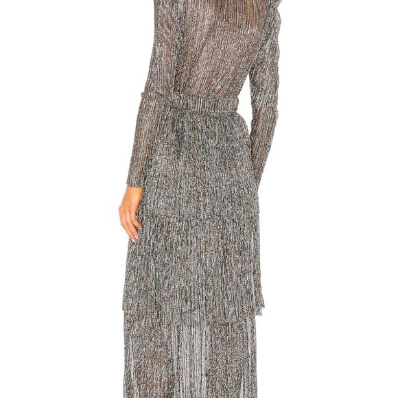 Sabina Musayev Metallic Long Sleeve Dress - Picture 2 of 2